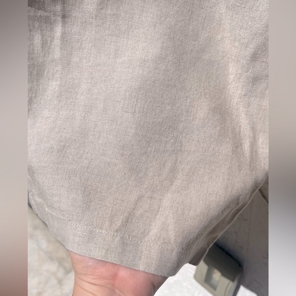 Eileen Fisher Linen Shorts, Size 8, Undyed Natural Colour, 100% Organic Linen - Picture 7 of 7